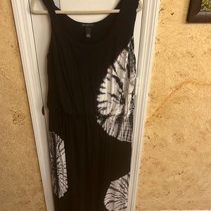 INC - Maxi Sundress with Side Slits and Elastic Gathered Waist - 3X